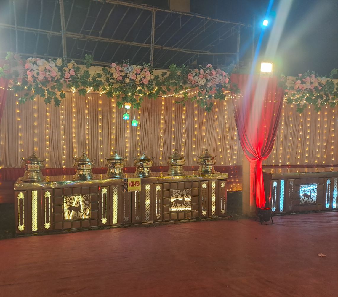 Wedding catering setup